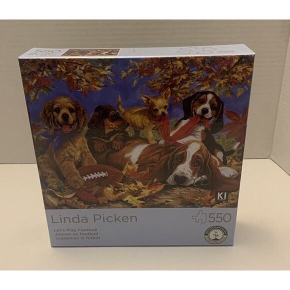 Karmin Other - Linda Picken Jigsaw Puzzle "Let's Play Football" 550 Pieces 24"x18" Preowned